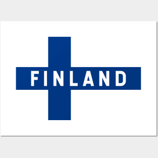 Finland flag Posters and Art